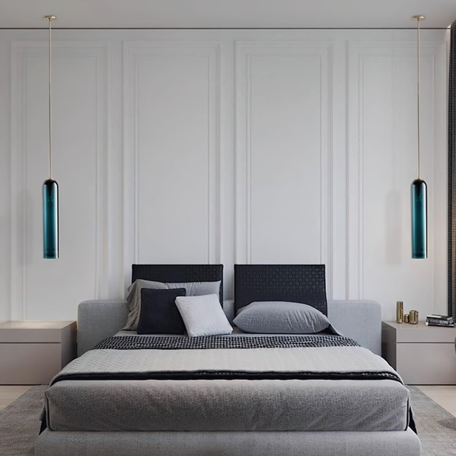 Transparent glass pendant light, 30 cm in diameter, featuring a minimalist design ideal for dining rooms. 7